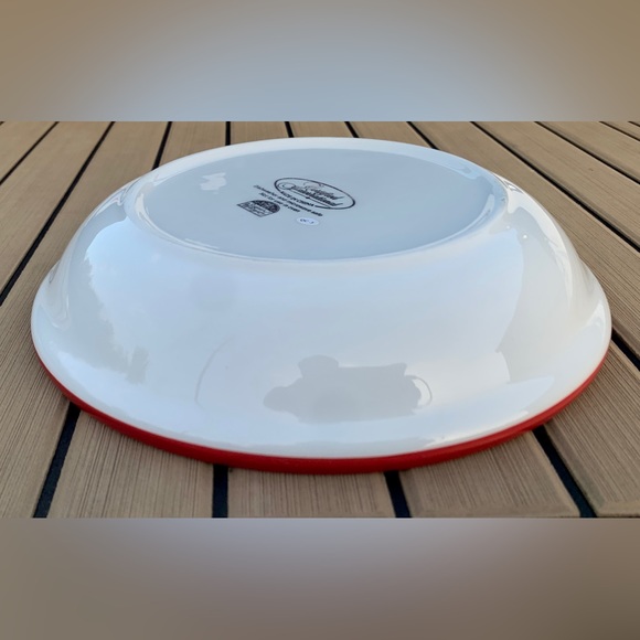 Vtg Retired Certified International Enchanted Santa Individual Pasta Bowl Plate - Picture 14 of 14